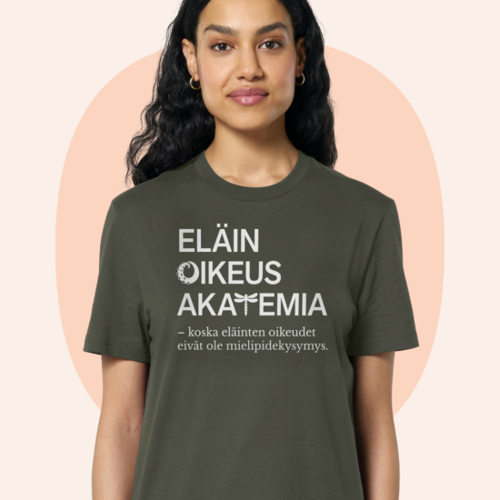 T-paita – eläinten oikeudet eivät ole mielipidekysymys